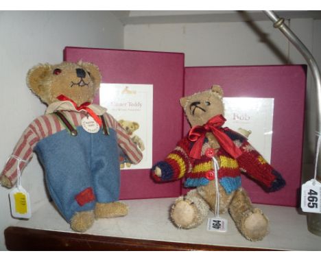 TWO BOXED OLD WHITNEY FAVOURITES TEDDY BEARS, 'Bob' Ltd edition of 500 and 'Master Teddy' Ltd edition of 2000 (2) 