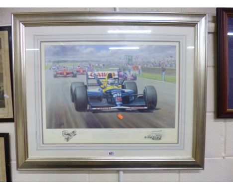 TONY SMITH, Limited Edition print, 'Victory' signed by Tony Smith and Nigel Mansell 47/3000, approximately 47cm x 63cm, with 