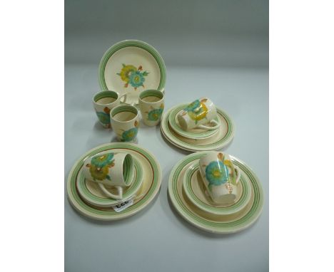 WILKINSON LTD COFFEE CUPS, saucers and plates florally decorated (19) 