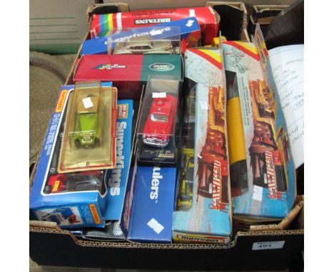 Tray of assorted diecast model vehicles to include Britain's 2004 Discovery 3, Matchbox Superking's K-34, Corgi Wheelz MG Rov