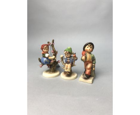 NINE SMALL HUMMEL FIGURES, of children
