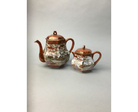 JAPANESE EGGSHELL TEA SERVICE, together with a Bavaria coffee service