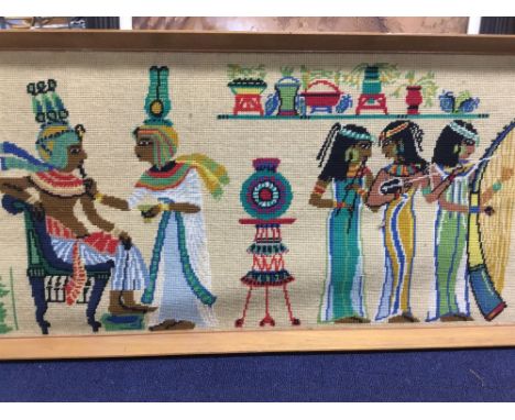 EGYPTIAN THEMED WALL MIRROR, along with Egyptian themed pictures, etc