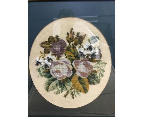 FRAMED VICTORIAN TAPESTRY, along with another framed tapestry