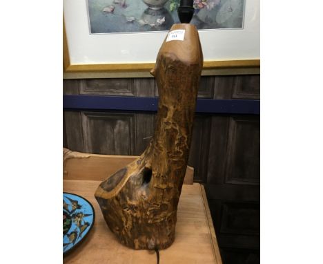 MODERN LAMP IN THE FORM OF A TREE STUMP