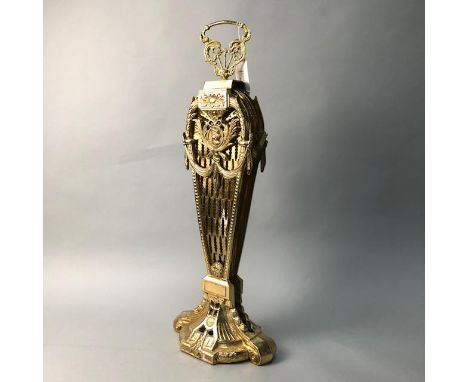 BRASS FAN SHAPED FIRESCREEN