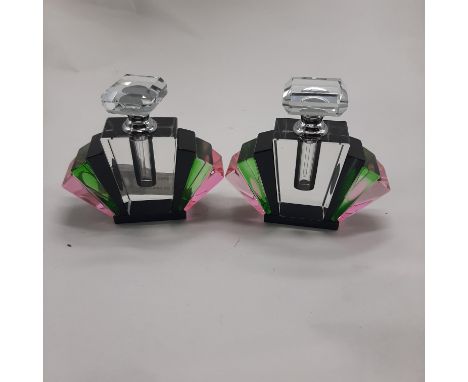 PAIR OF FAN SCENT BOTTLES