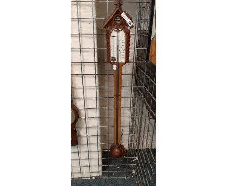 19THC GOTHIC REVIVAL STICK BAROMETER