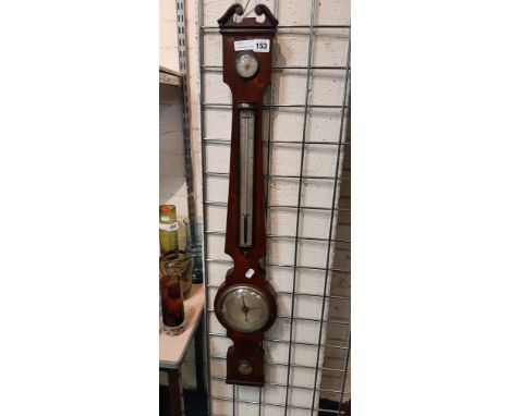 RARE ANTIQUE 5 INS WHEEL BAROMETER
