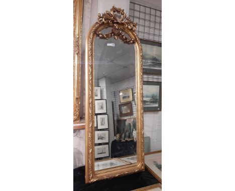 GILT WOOD ARCH MIRROR