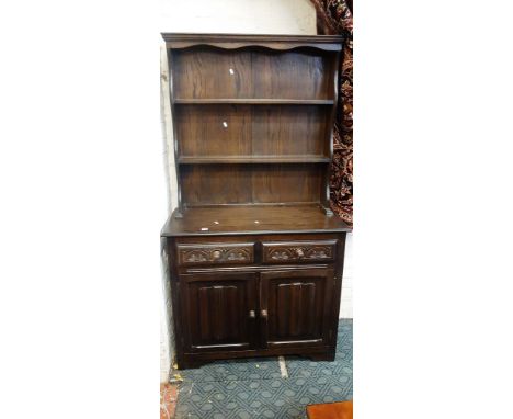 REFECTORY TABLE &amp; 6 CHAIRS, DRESSER &amp; CORNER CABINET
