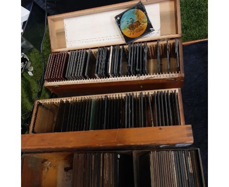 COLLECTION OF LANTERN SLIDES - SOME COLOURED