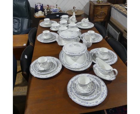 A Wedgwood Gardenia Dinner Service, comprising two lidded Tureens, six Soup Coupes and Saucers, six Cups and Saucers, Sugar B