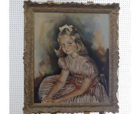 James Robert Wallace Orr (British, 1907-1992), Shelley, aged 6 years, half-length portrait, oil on canvas, signed 'Orr' lower