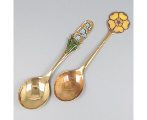 With gilding and enamel details. Germany, Flensburg, Robbe &amp; Berking, 1980 / 1988, hallmarks: moon, crown, maker's mark, 