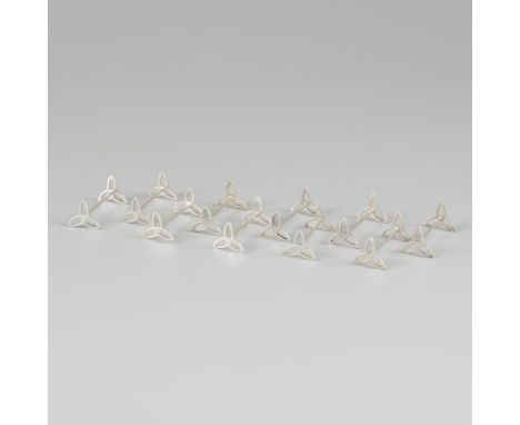Sleek design, resting on Celtic knots. Netherlands, Voorschoten, J.M. van Kempen &amp; Zonen, 1858-1924, hallmarks: sword, ma