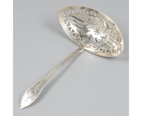 With Empire style decoration and openwork boat-shaped bowl. The Netherlands, Schoonhoven, Pieter Geijskes, 1819, hallmarks: l