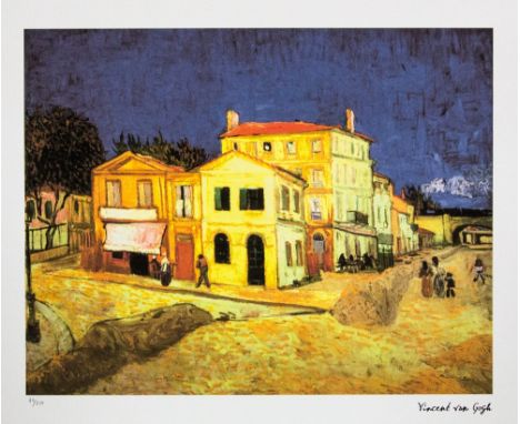 Vincent van Gogh (after) 'The Yellow House' lithography print, sheet size 50 x 70 cm, plate signed bottom right, numbered wit