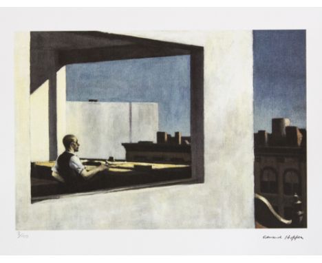 Edward Hopper (after) 'Office in a Small City' lithography print, limited adition 8/150, signed bottom right, numbered with p