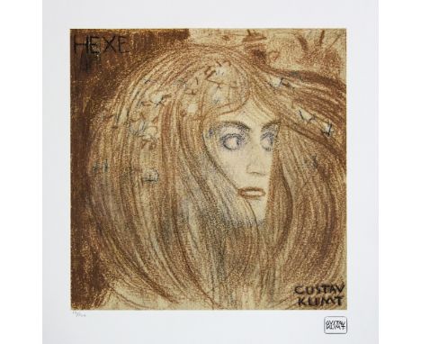 Gustav Klimt (after) 'Hexe' limited edition of 200, chromolithography, plate signed bottom right, numbered with pencil bottom