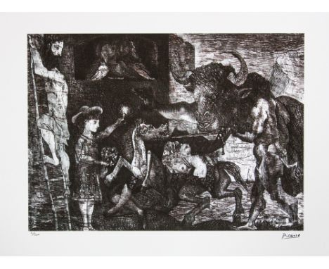 Pablo Picasso (after) 'The Minotauremachie' lithograph print, limited edition of 200, sheet size 50 x 70 cm, plate signed bot