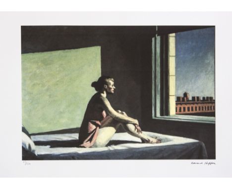 Edward Hopper (after) 'Morning Sun' lithography print, limited adition 115/150, signed bottom right, numbered with pencil bot