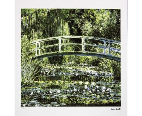 Claude Monet (after) 'The Japanese Bridge 3' lithography print, sheet size 50 x 70 cm, plate signed bottom right, numbered wi