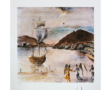 Salvador Dali (after) 'Landscape of Portlligat' offset lithography, sheet size 50 x 65 cm, signed bottom right, pencil 'Dali'