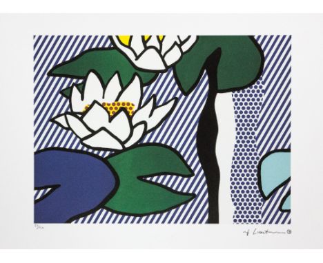 Roy Lichtenstein (after) 'Water Lily' limited edition of 150, lithography print, plate signed bottom right, numbered with pen
