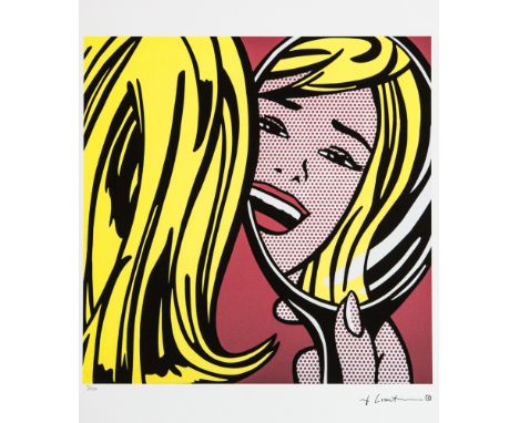 Roy Lichtenstein (after) 'Girl in Mirror' limited edition of 150, lithography print, plate signed bottom right, numbered with