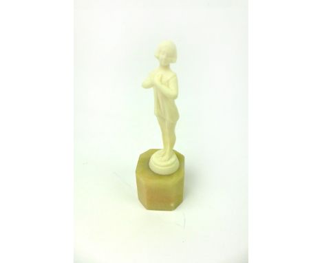 Louis Sosson (fl. 1905 - 1930) Art Deco carved ivory figure
Modelled in the form of a girl wearing a bathing costume, raised 