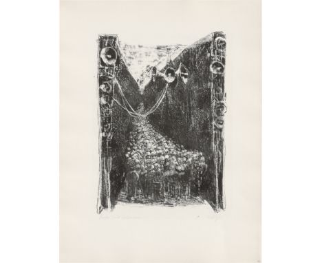 Heisig, Bernhard -- Der faschistische Alptraum24 Lithographien, teils in Rotbraun, auf Velin sowie 1 Doppelbl. mit lithograph