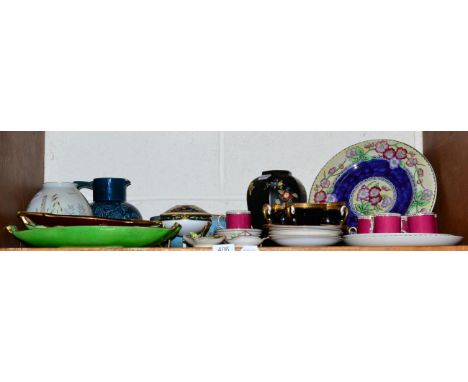 Items of Carlton ware, Poole pottery, Maling, Aynsley etc 
