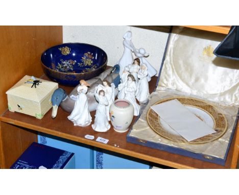 Miscellaneous 20th century including Carlton ware bowl, Crown Derby honey pot, Poole vase, Lladro duck, eight Royal Doulton f