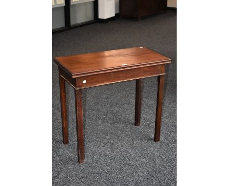 A George III mahogany Chippendale' style tea table.