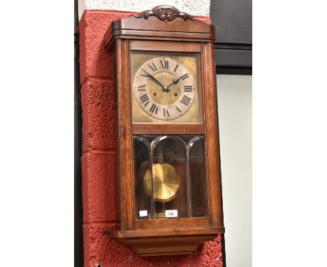 A beechwood cased wall clock, c.1930's