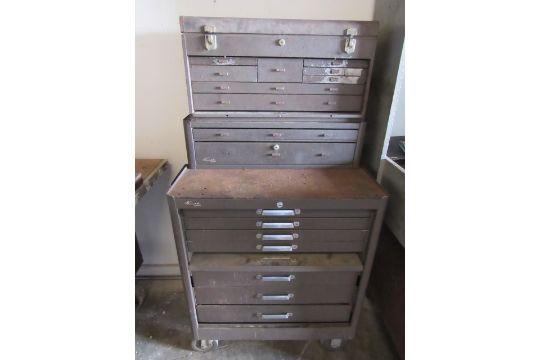 Kennedy 15 Drawer Roll Around Tool Box With Contents 7 Drawer
