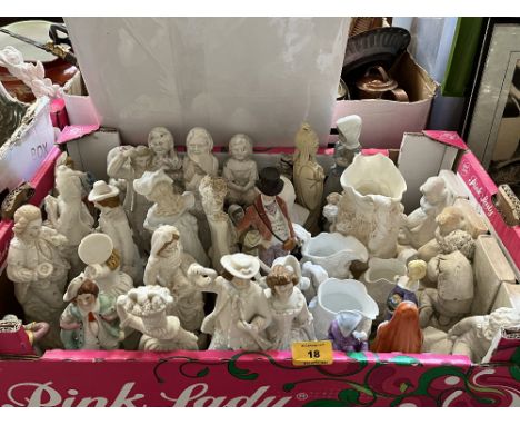 A box of ceramic figures.
