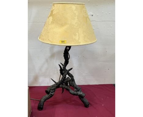 An early 20th Century antler horn table lamp. 20½" high excluding fitting.