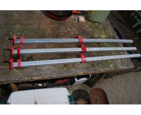 Three aluminium Sash Clamps.