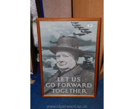A Winston Churchill print.