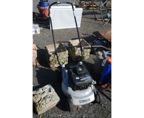 A Masport petrol mower with Briggs &amp; Stratton engine.