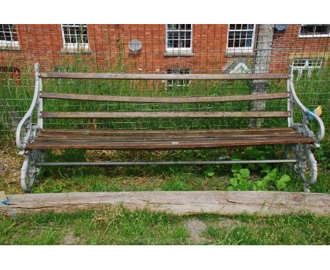 A heavy cast iron ended 6' garden Bench.