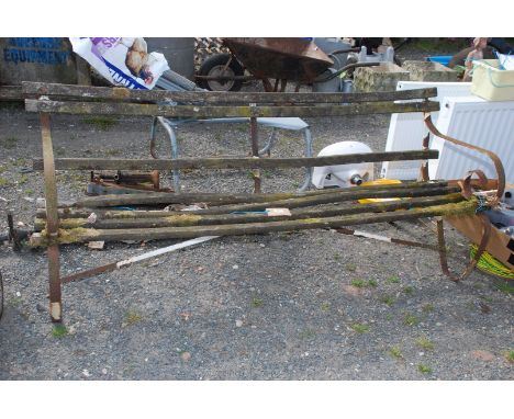 A 68" long garden bench for restoration.