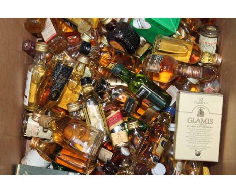 LOT OF BLENDED SCOTCH WHISKY MINATURES
Over 50 items, including Hankey Bannister, Famous Grouse and Spey Cast 12 Years Old. V