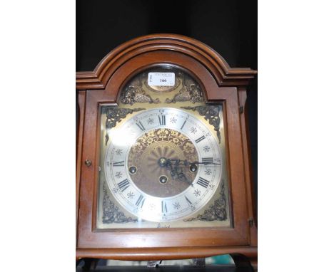 MAHOGANY MANTEL CLOCK AND A MINIATURE APPRENTICE CLOCK