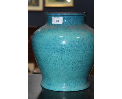 EARLY POOLE POTTERY TURQUOISE GLAZE VASE
damage to base