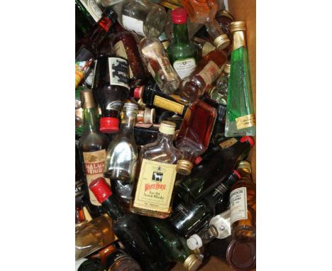LARGE LOT OF SPIRITS MINIATURES
Over 100 items, including Balvenie Over 8 Years, Lagavulin Aged 12 Years, Bombay Dry Gin and 