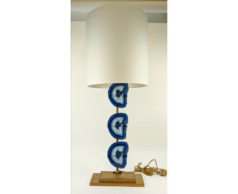 ISABELLE BIZARD IPANEMA WITH BLUE AGATES TABLE LAMP, 110cm H with shade. 