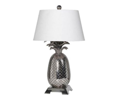 MAISON CHARLES STYLE TABLE LAMP, with shade, 70cm x 41cm, pineapple form. 